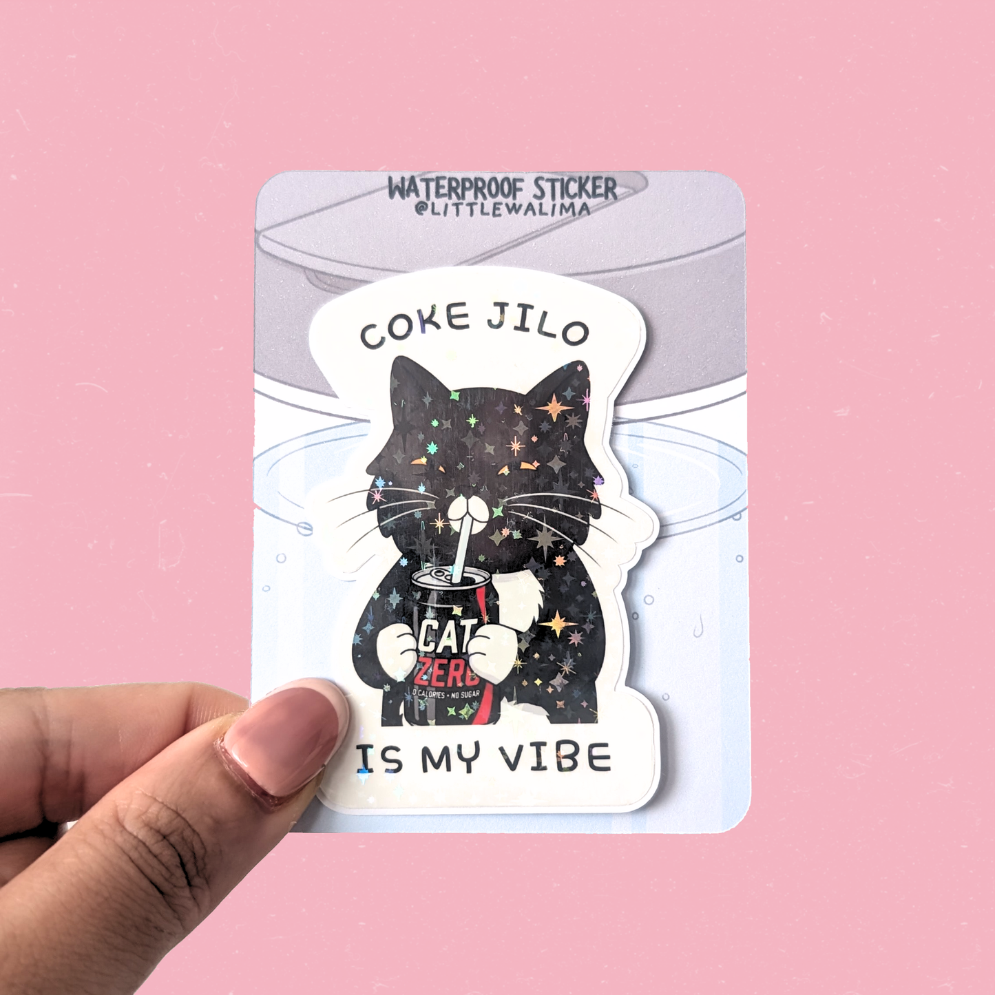 Your Neighborhood Tuxedo Cat Sticker — Coke Jilo Is My Vibe
