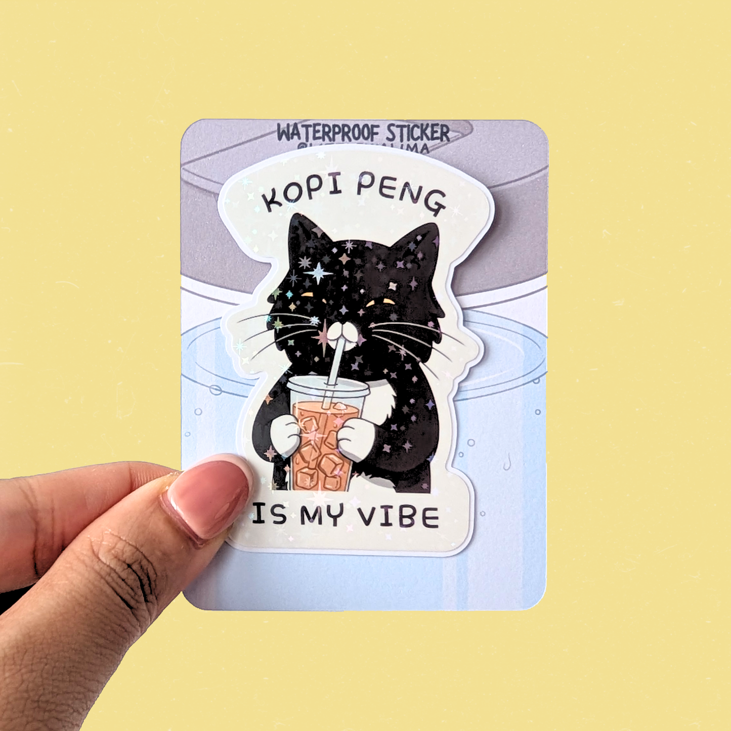Your Neighborhood Tuxedo Cat Sticker — Kopi Peng Is My Vibe