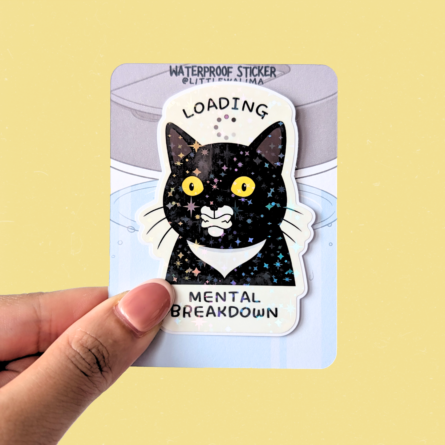 Your Neighborhood Tuxedo Cat Sticker — Loading Mental Breakdown