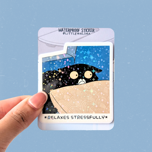 Your Neighborhood Tuxedo Cat Sticker — Relaxes Stressfully