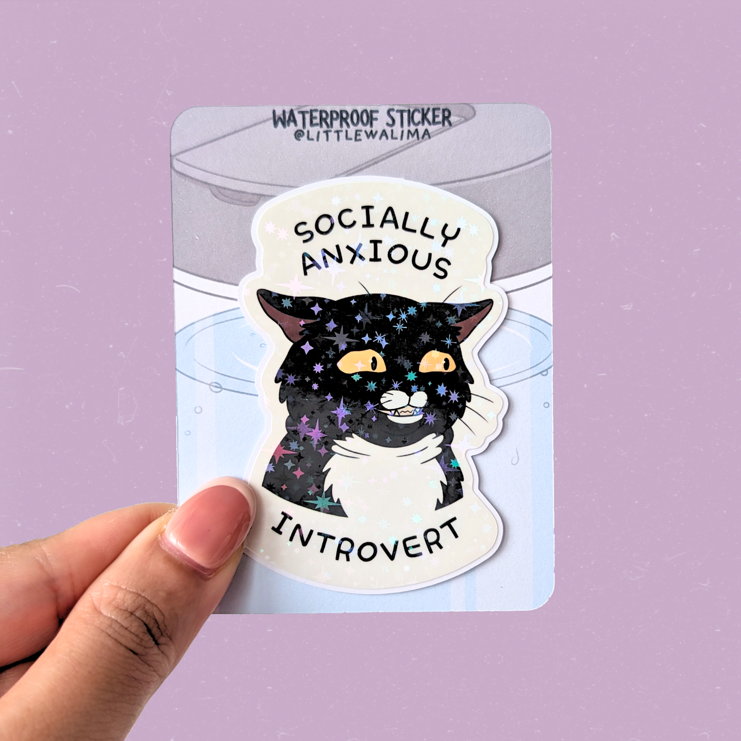 Your Neighborhood Tuxedo Cat Sticker — Socially Anxious Introvert