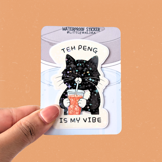 Your Neighborhood Tuxedo Cat Sticker — Teh Peng Is My Vibe
