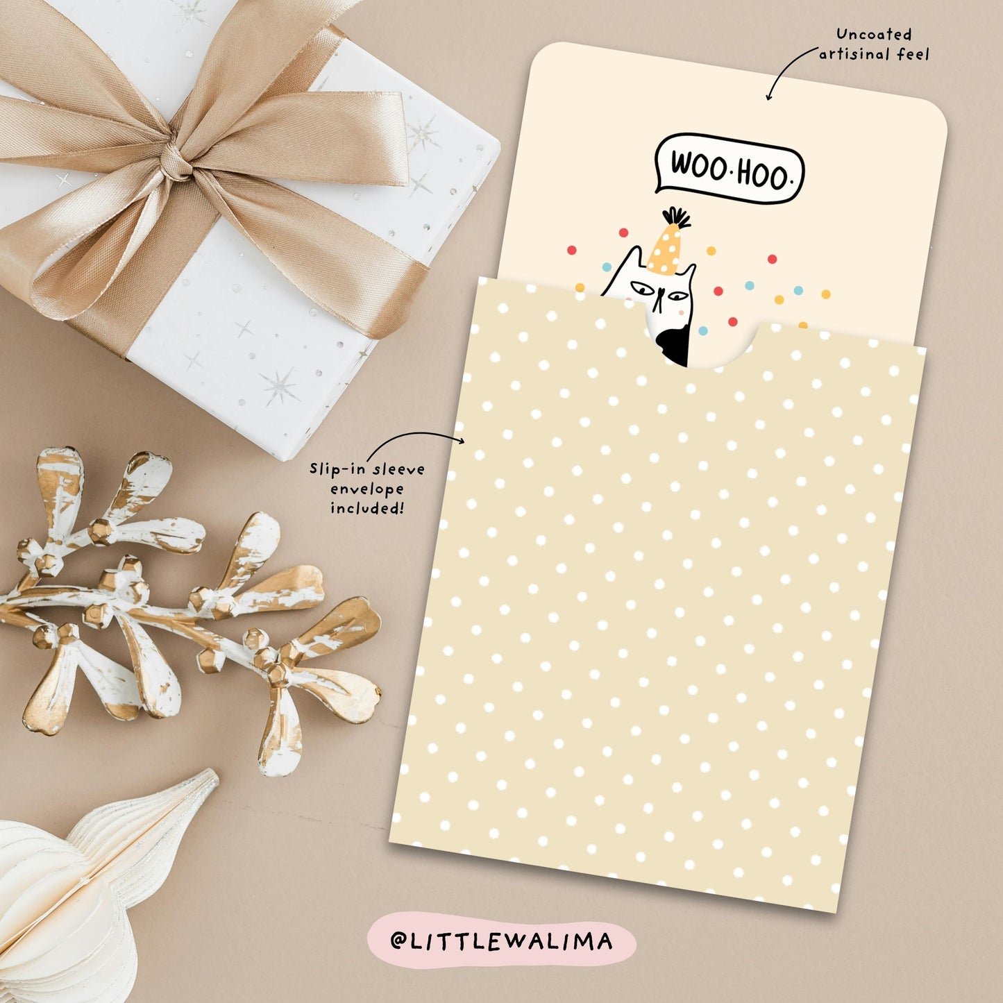 Congrats Cat Medium Card — Congrats.